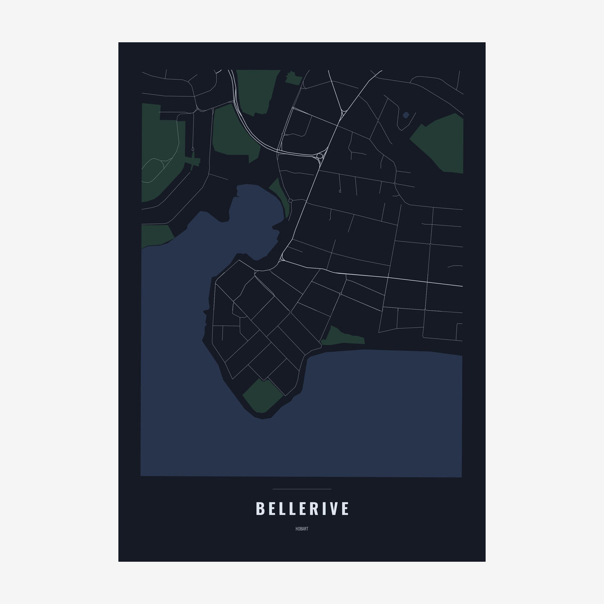 Bellerive Map poster, unframed print