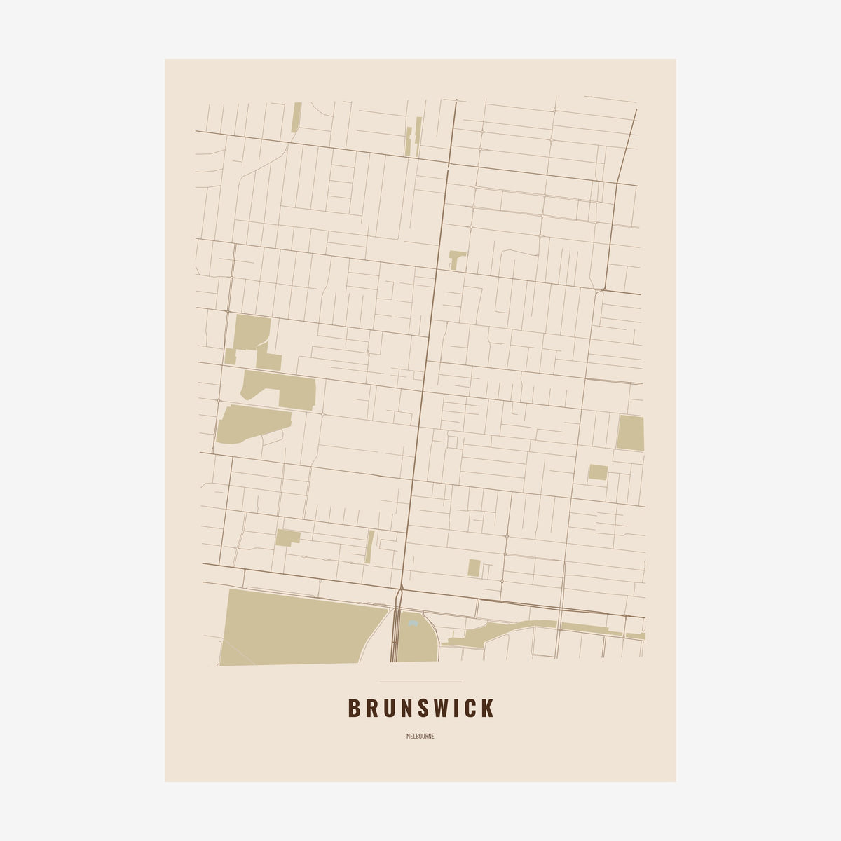 Brunswick Map poster, unframed print