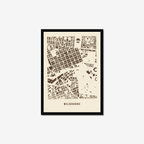 City Map Poster — Melbourne in a black frame