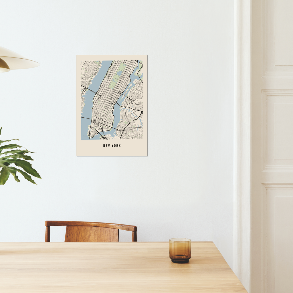 City Map Poster — New York unframed print