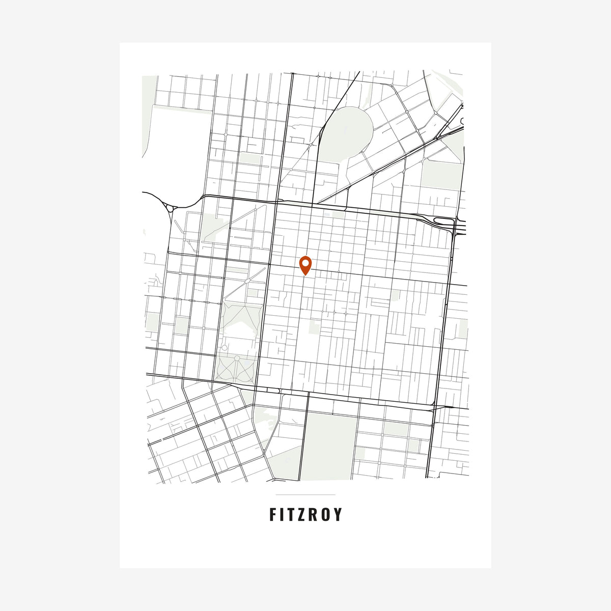 Local Area Map poster, unframed print
