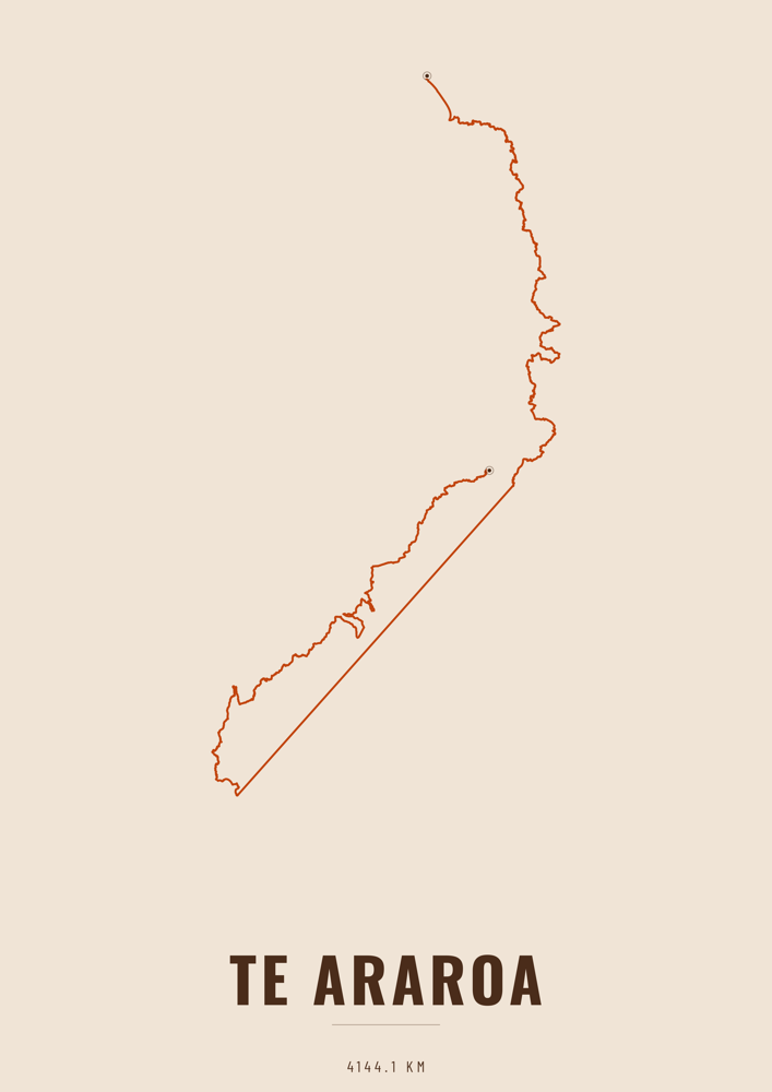 mapposter-unframed:te-araroa:v4