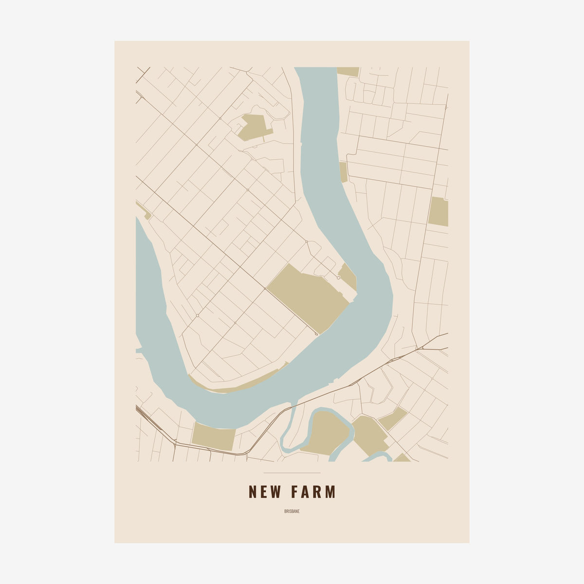 New Farm Map poster, unframed print
