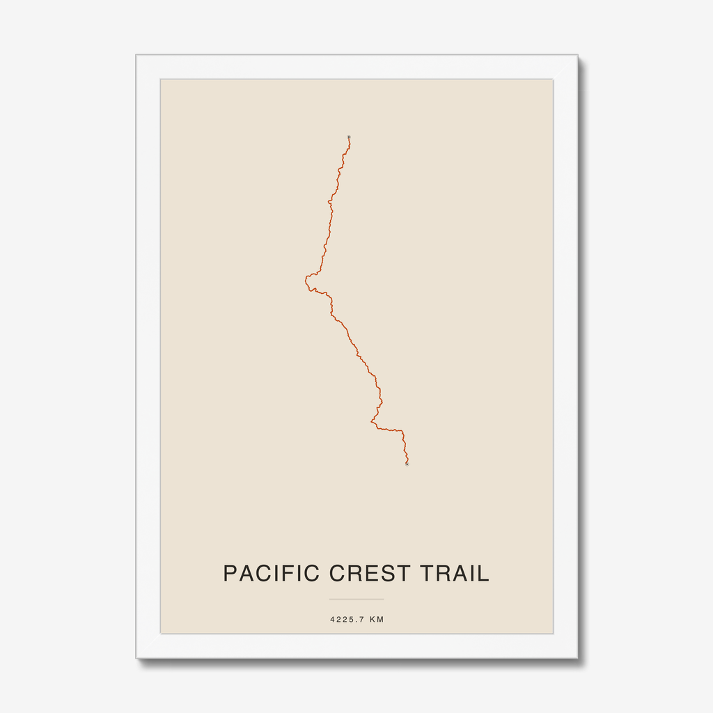mapposter-framed-white:pacific-crest-trail:v3-sq