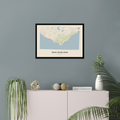Route Map Poster — Great Ocean Road framed in a living room