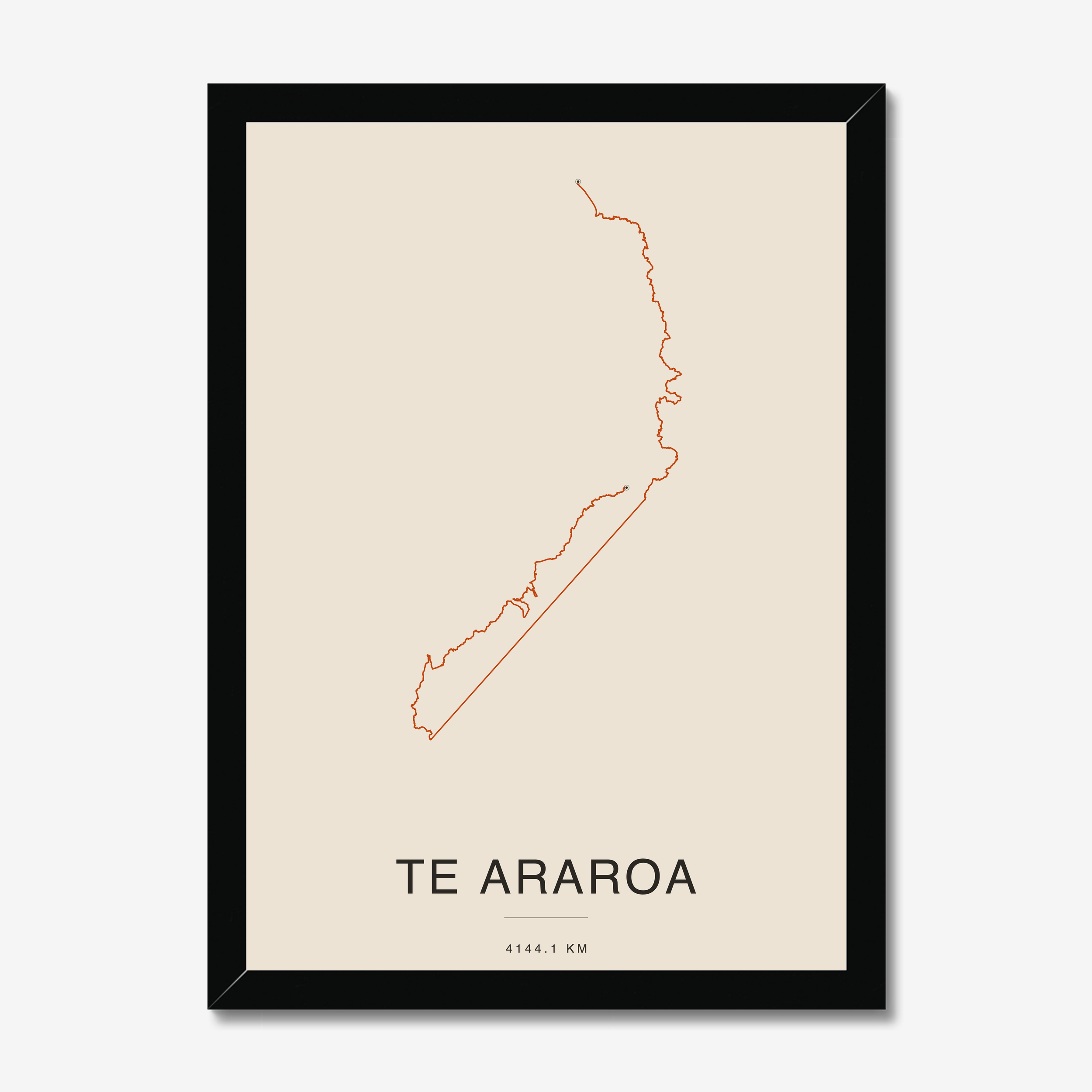 mapposter-framed-black:te-araroa:v3-sq