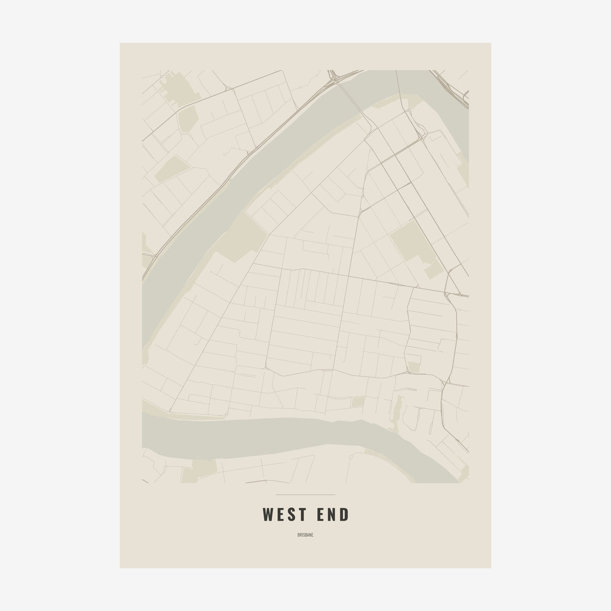 West End Map poster, unframed print